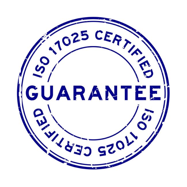 iso17025 certified guarantree