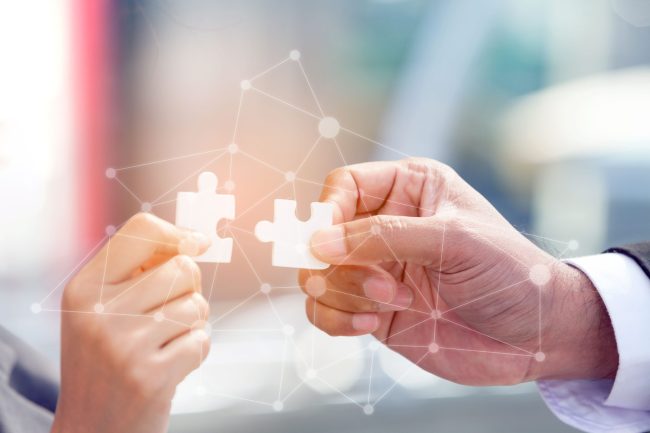 puzzle hands background image