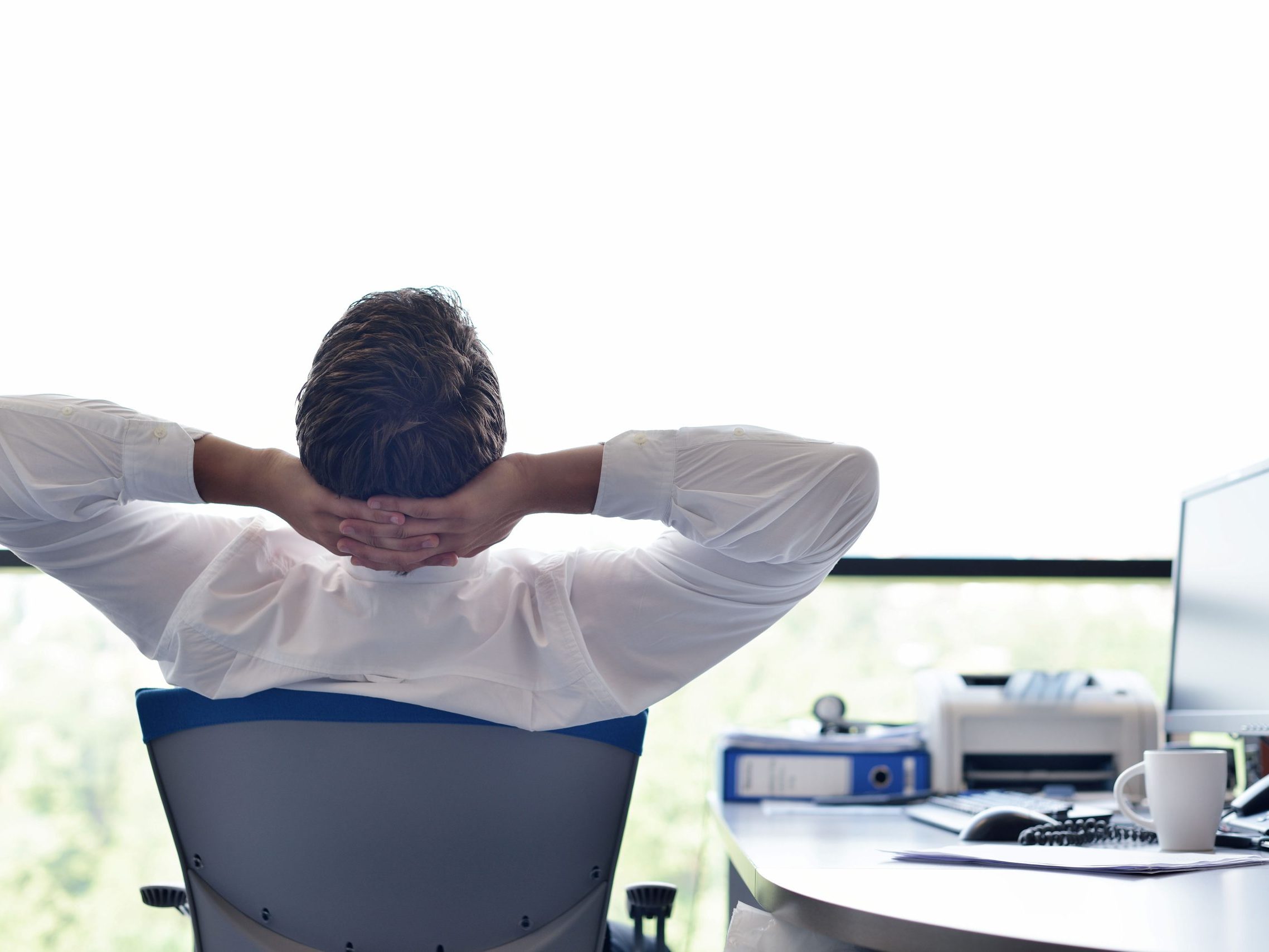 person_relaxing person relaxing in office