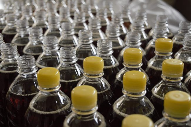plastic bottles being manufactured