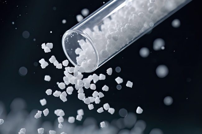 US Supports Global Plastic Production Caps in Policy Shift - Grey Plastic pellets