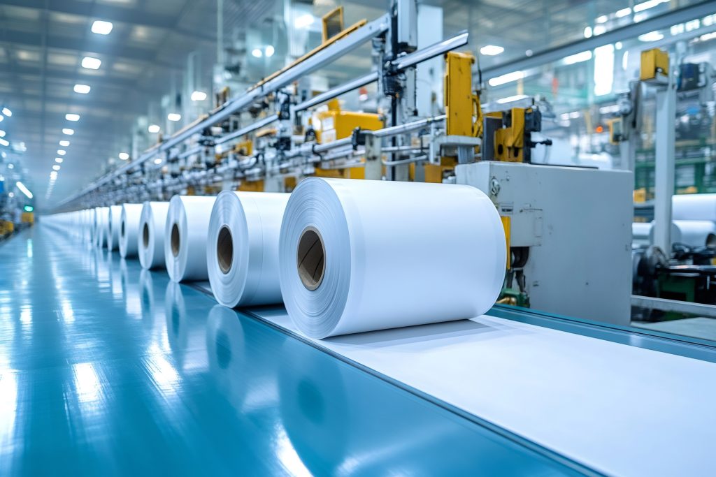 Large paper rolls being transported on a conveyor belt inside a paper mill, showcasing modern industrial manufacturing processes - The European pulp and paper industry is rebounding, with both consumption and production rising in the past year. Recycling and packaging demand have driven growth, while exports remain strong. However, energy costs, economic stagnation, and shifting trade policies pose challenges. Recovery in Consumption and Production According to a recent industry report by the European association representing the paper industry, Cepi, after two years of decline, paper and board consumption rose by 7.5 %, while production increased by 5.2 %. However, these increases follow a sharp drop of 13 % in 2023, meaning production levels are still below pre-pandemic figures. On a global scale, paper and board production also showed signs of recovery, with Europe slightly outperforming its competitors. Recycling and Packaging Demand Additionally, the use of Paper for Recycling (PfR) increased by 4.1 % in 2024 after also suffering two years of decline. While it remains below its 2021 peak, it is still significantly higher than early 2000s levels, with an overall increase of 5 million tons despite previous downturns in consumption and production. Packaging played a major role in driving the industry’s recycling performance. The sector now accounts for 63 % of total paper and board production, with a 6.5 % rise in the production of recycled packaging grades since 2023. Other segments also saw growth, as the demand for tissue paper rebounded with a 5.8 % increase, while graphic paper—including newsprint, printing, and writing paper—expanded for the first time since 2010, rising by 5.2 %. Energy Costs and Economic Challenges Despite the previous positive trends, the industry continues to struggle with high energy prices, which remain twice as high as they were before the pandemic. This poses a challenge to the competitiveness of energy-intensive paper grades in the European market. Economic growth in the European Union also fell behind in comparison with other advanced economies, with manufacturing output across all EU sectors still 10 % lower than in 2021. Export Growth and Trade Uncertainty Moreover, exports accounted for 21 % of total paper and board production in 2024, with the sector maintaining a strong trade balance. Notably, shipments to North America rose by 16.8 %. Outlook for the Industry While recent data suggests a positive shift for the European pulp and paper sector, long-term growth depends on policy decisions and market conditions. Industry leaders emphasize the need for supportive EU measures, including affordable energy policies, regulatory simplification, and continued progress toward sustainability goals.