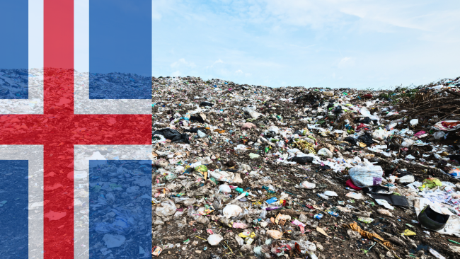 lanfill with waste - 